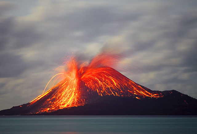 Eruption of Anak Krakatau volcano