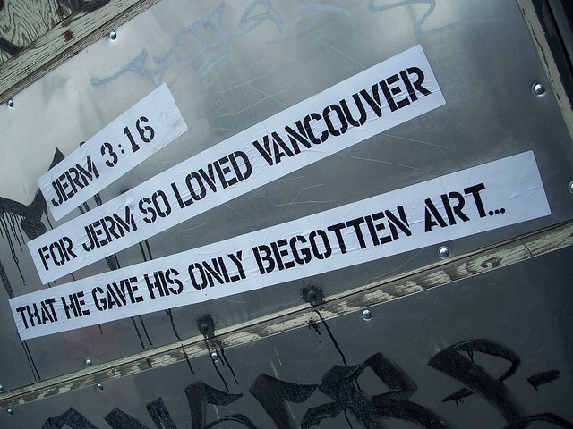 jerm 3:16 for jerm so loved vancouver that he gave his only begotten art...