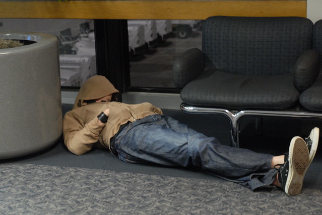 sleep in airport