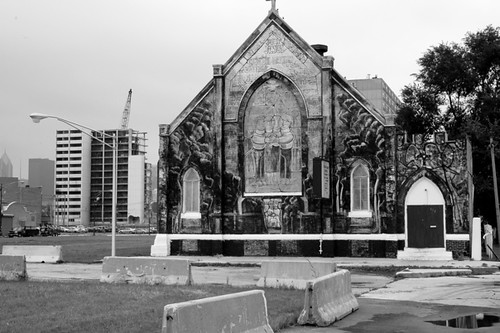 This church is one of the few vacant reminders of the Cabrini Green projects 