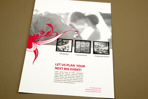 Event Planner Flyer design template by Jenna EbanksShowcased on Inkdcom