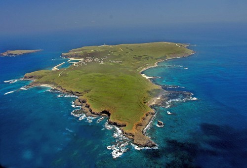 澎湖南方四島-東吉嶼之空照圖，照片提供：營建署海洋國家公園管理處