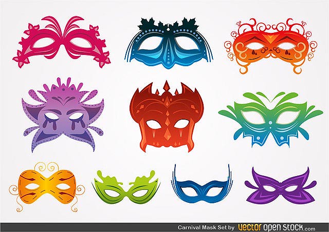 Carnival Mask Set fresh best free vector packs kits