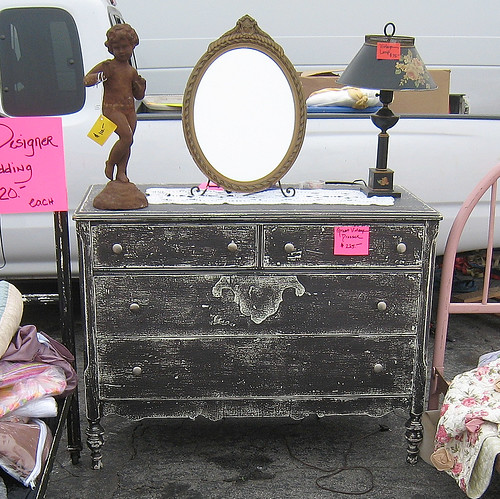 Vintage Distressed Dresser...I think I have the two bottom drawers switched...good one Mike!