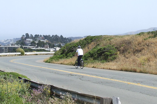 Bicyclist on Twin Peaks