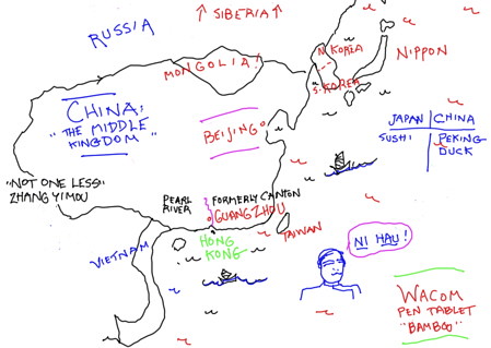 China map by trudeau