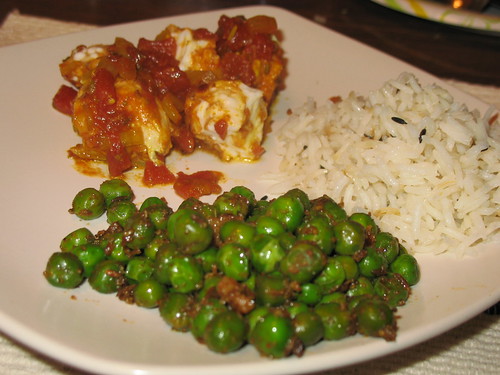 Fish, Peas & Rice (all with cumin)