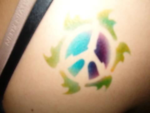 Peace Tattoos on Flaming Peace Sign Airbrush Tattoo   Flickr   Photo Sharing
