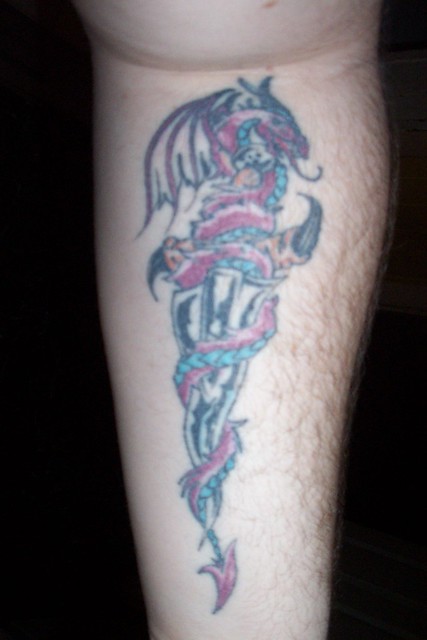 Dragon Dagger Tattoo Not much to say about this oneit was done poorly and