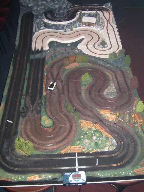 Aberstone slot car rally track stage overall view