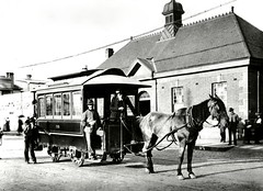 horse and tram car