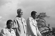 Emerson Mnangagwa of ZANU-PF, President Julius Nyerere of Tanzania and President Robert Mugabe of Zimbabwe. Zimbabwe held their last national elections on March 29, 2008. by Pan-African News Wire File Photos