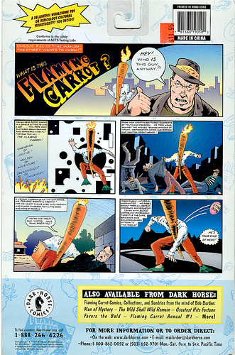 DARK HORSE COMICS::   "Flaming Carrot" Action Figure ..card back ii (( 1999 ))