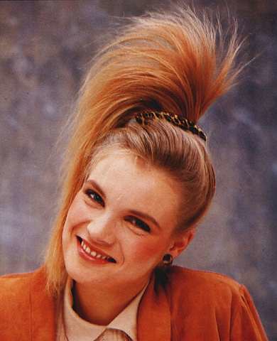80s inspired hairstyle Also be careful when detangling your hair