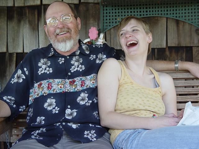 Father and Daughter, laughing
