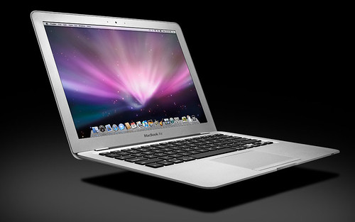 A MacBook Air laptop