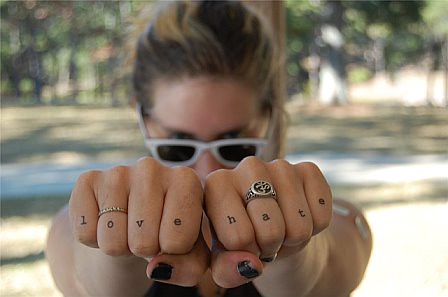Love Hate Knuckle Tattoos on Recent Photos The Commons Getty Collection Galleries World Map App