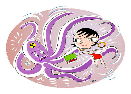 fighting against the atomic octopus with a book of Viking legends by frank h.
