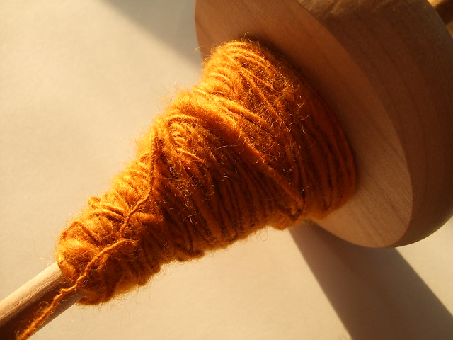 Turmeric Dyed BFL wool/Soy Silk