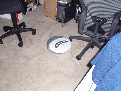 Roomba in the office area