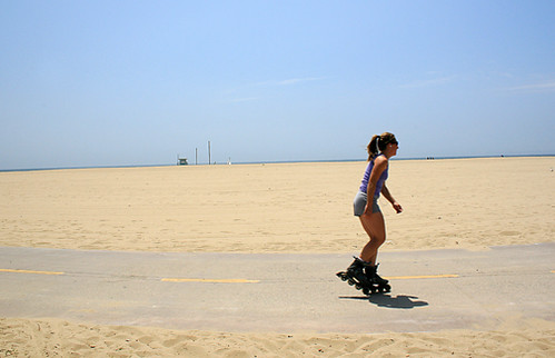 Skating at Venice Beach, Ca.