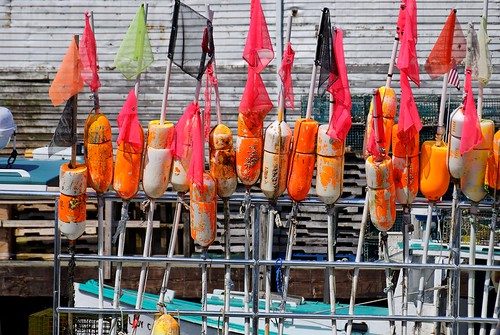 Lobster Buoys on a Lobster Fishing Boat