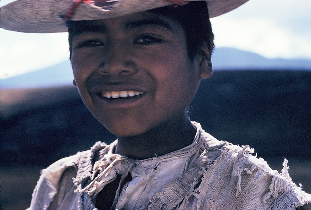 Closeup of Mexican boy near Morelia Dec 1958 Photo by Walter Reed