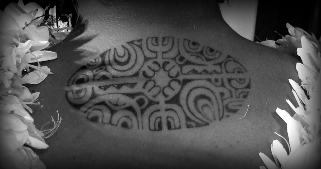 Hawaiian Tribal Tattoo Representing their Hawaiian Family crest Coat of 
