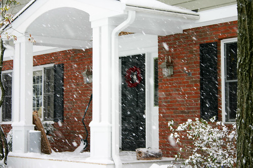 Snowy Front Porch