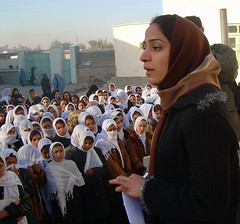 Malalai Joya addresses Afghan schoolgirls