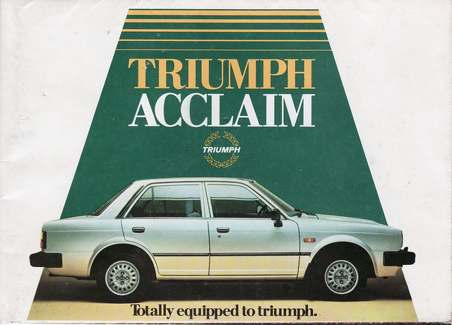 Triumph Acclaim brochure