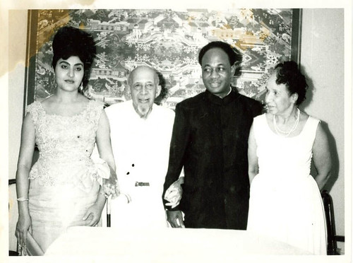 Madame Fathia, W.E.B. DuBois, President Kwame Nkrumah and Shirley Graham DuBois in Ghana in 1963 on the 95th Birthday of Dr. DuBois. Shirley Graham DuBois was the first director of Ghana National Television between 1964-66. by Pan-African News Wire File Photos