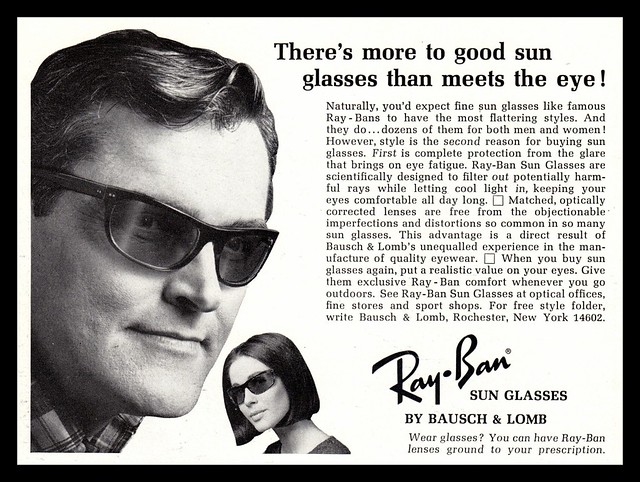 Ray-Ban 1960s sunglasses advert 