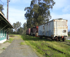 Idle Trains outside Napa, California