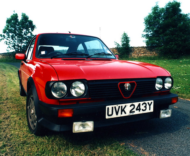 Alfasud Ti 105 The Alfasud trying to keep pace with the XR3i and Golf GTI