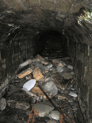 Boulby Alum Tunnel washed in stones