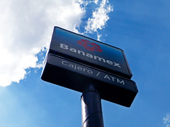 Banamex bank sign: Cajero / ATM