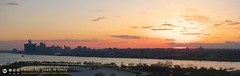 Sunset Over Detroit From Above Belle Isle [2770L-Crop]