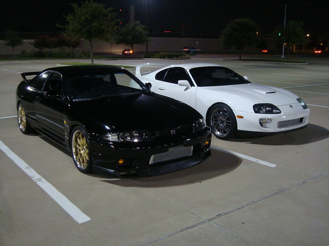 Nissan Skyline and Toyota Supra both with big Front intercoolers