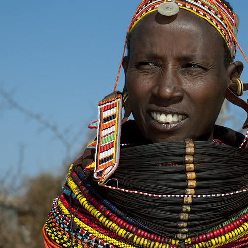 Rendille woman with beaded ornaments - Kenya