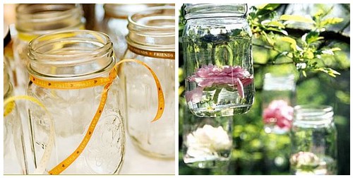 Mason jars for outdoor wedding decorations Visit Things Festive Wedding 