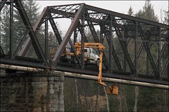  Removing Telus Cable CPR Bridge Castlegar BC 