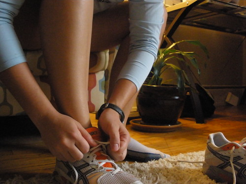Sometimes putting on your shoes is the hardest part of the workout.