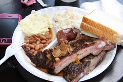 BBQ plate from Louie Mueller Barbecue
