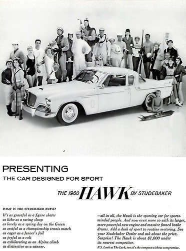 Hawk by Studebaker Advertisement - Ebony Magazine, May, 1960 by vieilles_annonces