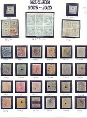 timbres/stamps/sellos Espagne 1855-1882