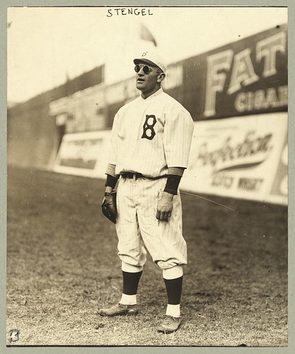 [Casey Stengel, full-length portrait, wearing sunglasses, while playing outfield for the Brooklyn Dodgers] (LOC) by The Library of Congress