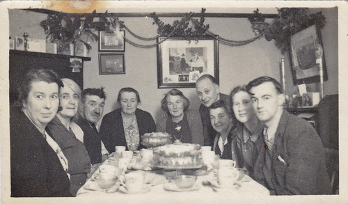 Christmas 1948. Tea and cake.