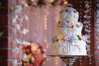 Springtime wedding cake