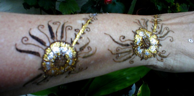 henna tattoo arm design with